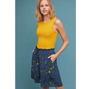 Anthropologie Lemon Bird Bermuda Shorts